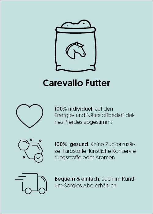Vorteile des Carevallo Futters, wie 100% individuell, 100% gesund und bequem und einfach